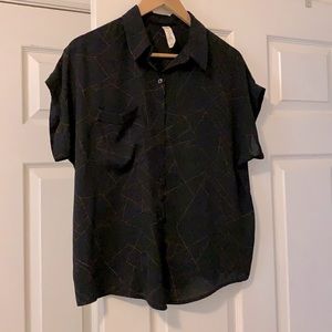 Eve gravel button up t medium